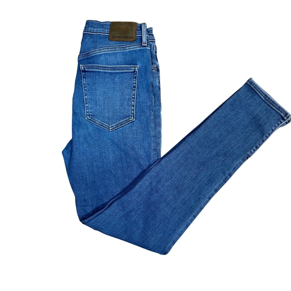 DENIM FORUM High Rise Skinny Jeans Blue Wash Women's Size